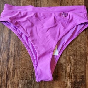 Body Glove Purple High Cut Cheeky Bikini Bottoms